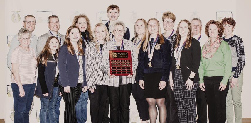 The Elizabeth and late John Stiefvater family, of Salem, received the South Dakota FFA Foundation’s 2024 Family of the Year award.