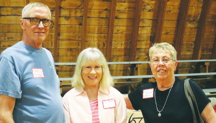 Left to right: Curt and Teri Severyn, Pierre and Carol Rognstad-Beckel. Bozeman, MT reminisce about school days at Vivian.