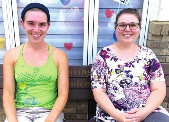 New employess at the Kennebec library are l-r: Hannah Sugrue and Renae Wagner.