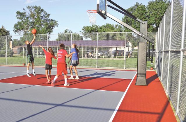 Basketball court ready for action at Presho Park